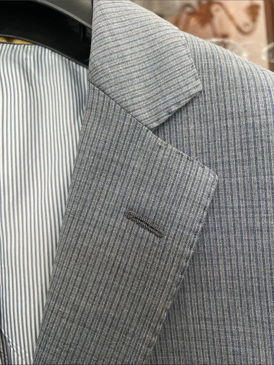 Brooks Brothers Blue and Gray Pinstripe Sport Coat