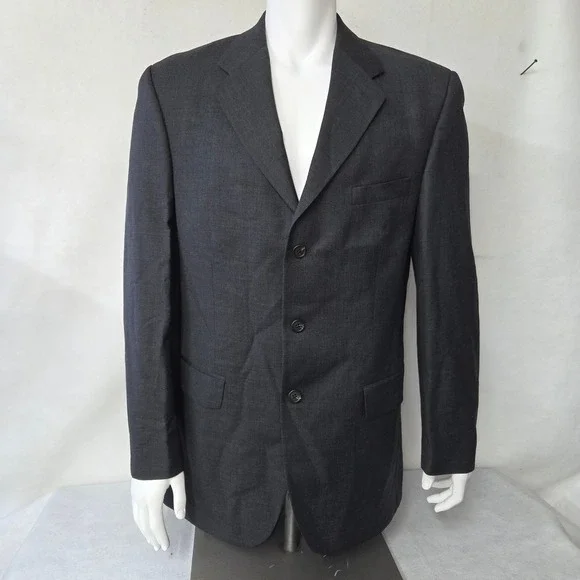 Chaps Ralph Lauren Men's Charcoal Gray Wool‎ Cashmere Suit Jacket Blazer 42L