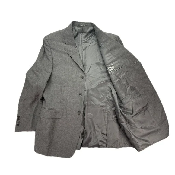 Canali Men's Charcoal Gray Wool‎ Suit Blazer Jacket Made in Italy Size 52R