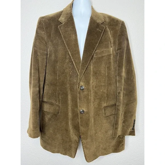 Calvin America‎ Size 44 L Men's Brown Lined Corduroy Sports Coat