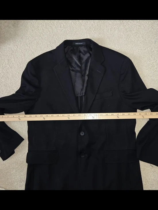 Kenneth Cole Classic Black Men's Two Button Blazer Office Suit Jacket 42R Slim
