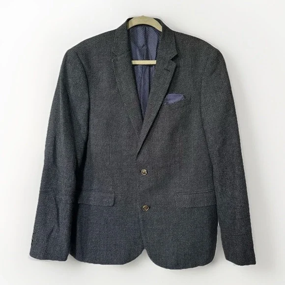Sand Copenhagen Gray Men's Wool Jacket Blazer Size US 44 R EU 54