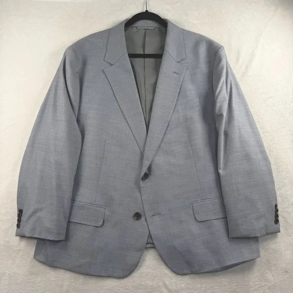 Bonobos Hopsack Blazer Sport Coat 50S Light Blue Lightweight Wool Stretch