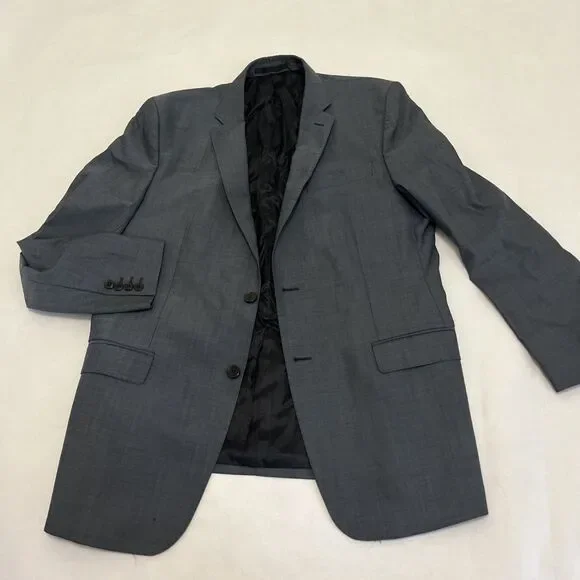 VERSACE Collection Men's Virgin Wool Classic Blazer Blue-Gray Size EU 52 US 42 R