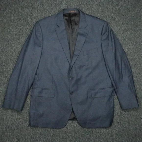 Peter Millar Blazer Mens 46R Blue‎ Wool Double Vented Suit Jacket Coat