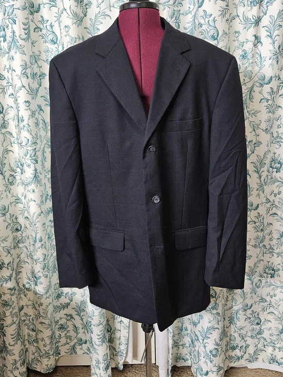 Men's Tailored Black Sport Coat Blazer