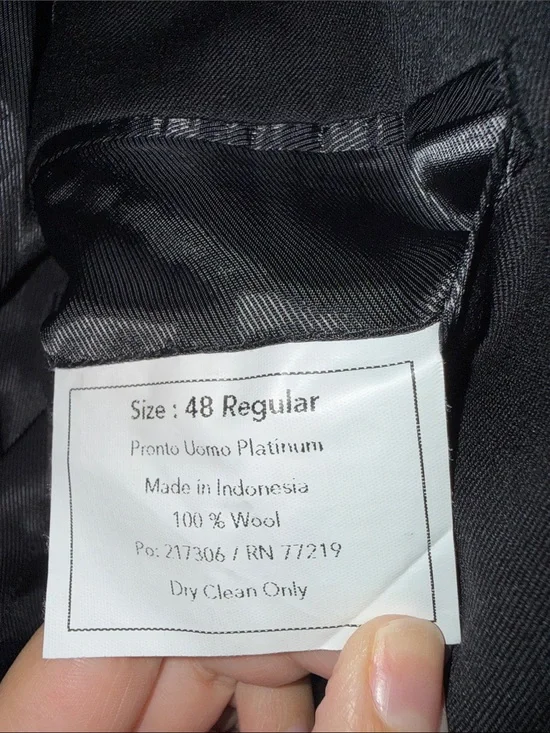 Pronto Uomo Black Men's Two-Button Suit Jacket