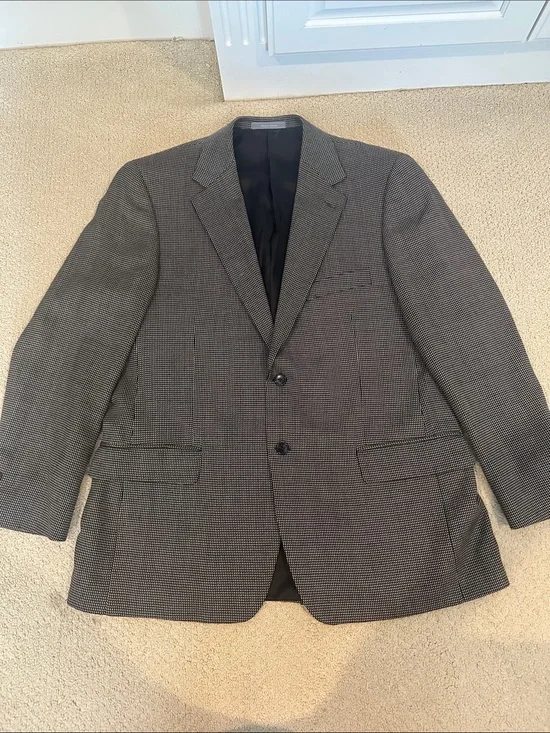 Talbots Men Black and Gray Sport Coat Blazer