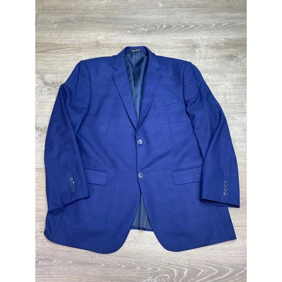 D&G Dolce & Gabbana Blazer Men Blue Two Button Sport Coat Jacket Luxury Tailored