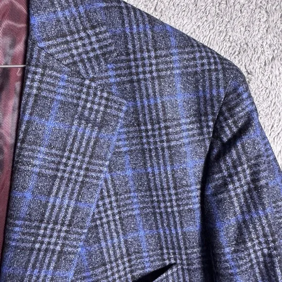 Byron Sport Coat Mens 48R Luca Di Marco Glen Unstructured Wool Luxe Kensington