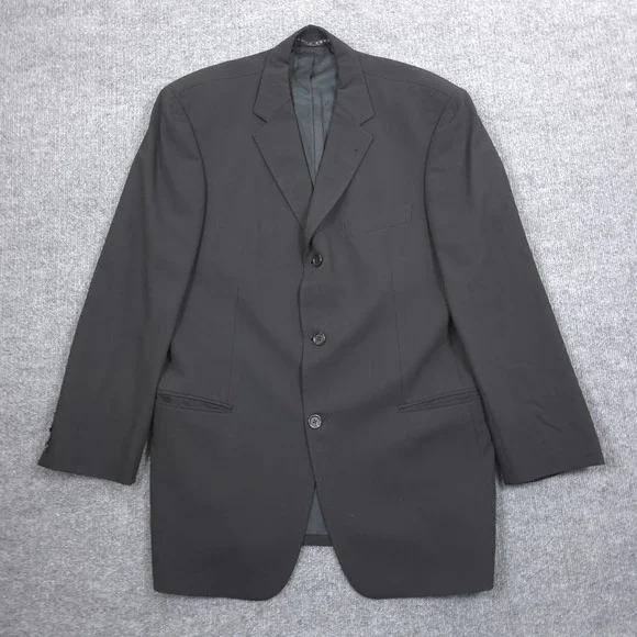 Hugo Boss Suit Jacket Mens 42R Regular Black Wool Business Formal Professional