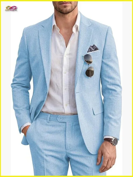 Slim Fit Two-Piece Suit Set Formal Business Blazer Vest Pants Elegant