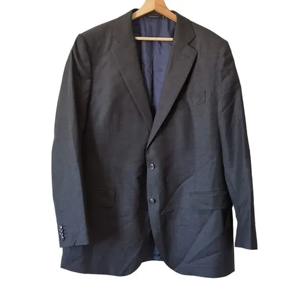 Suitsupply Mens Lazio‎ Blazer Jacket Size 50L Gray Suit Jacket Pure Wool Italy