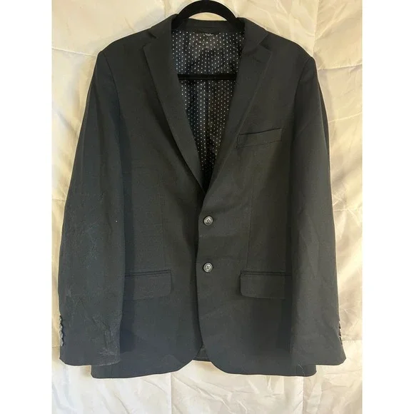 Haggar Men Black Slim Fit Active Series Blazer Suit‎ Jacket Size 38R