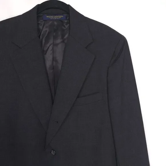 BROOKS BROTHERS 1818‎ Sport Coat Blazer 100% WOOL Vintage 40R ACTWU USA MADE