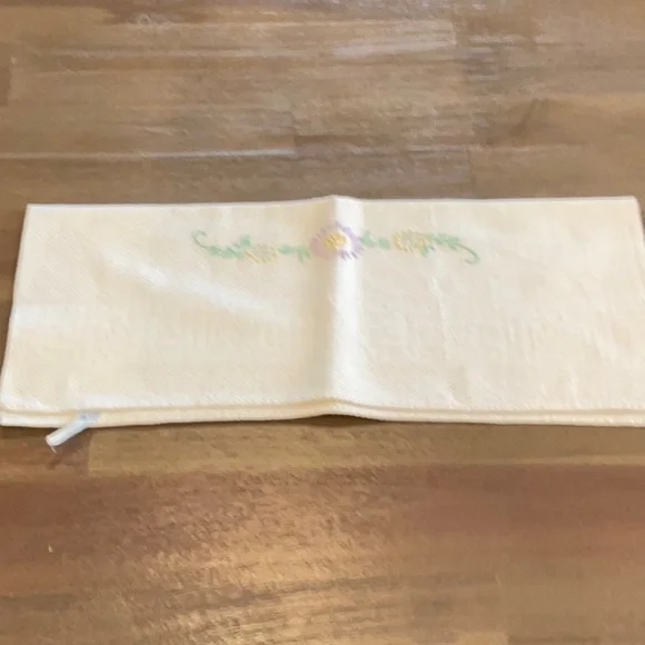 Cream Embroidered Towel