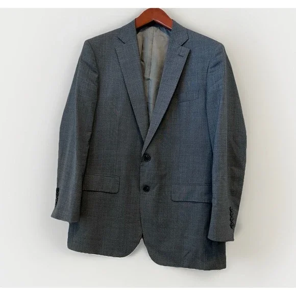 Ermenegildo Zegna StileLibero Sport Coat 42R Gray Glen‎ Plaid Wool Blazer