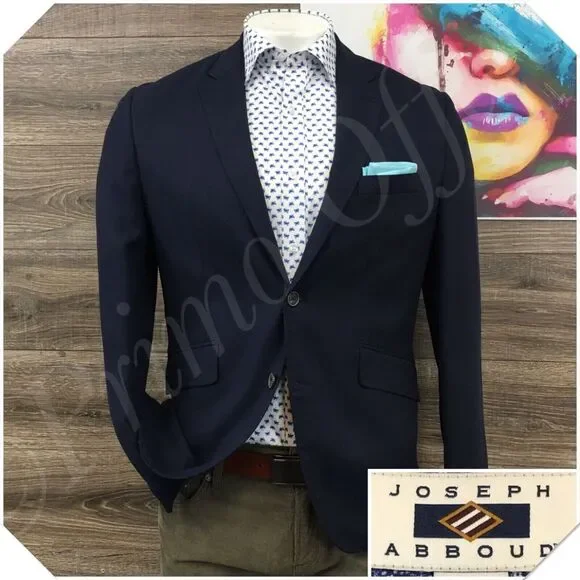 JOSEPH ABBOUD Mens Blazer Sport Coat Casual Jacket Size M‎ ( 40R ) Blue Suit
