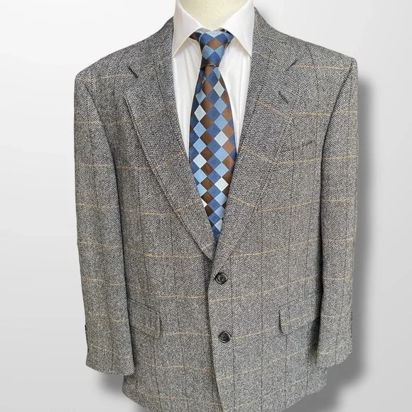 Vintage‎ Evan Picone Mens 42R Blazer Sport Coat Lambswool Wool Casual Jacket