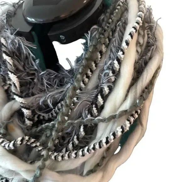 Nordstrom Infinity scarf in grey and white