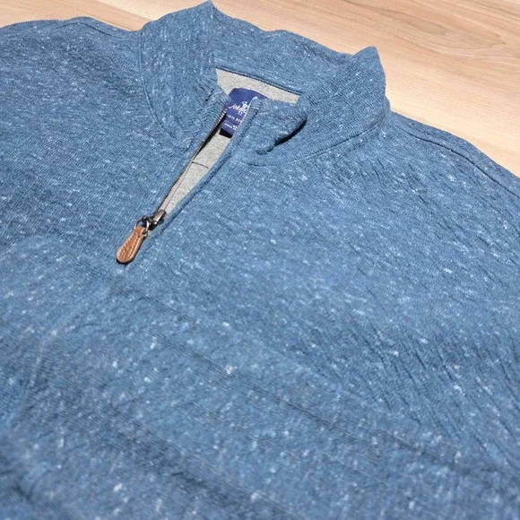 Johnnie-O Quarter Zip Pullover Mens XL Mariner Blue JMKO1980 Sully Sweatshirt‎