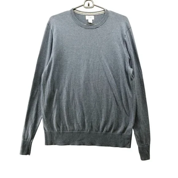 Old Navy Crewneck Sweater Mens L Blue Pullover Lightweight Knit Cotton Blend‎