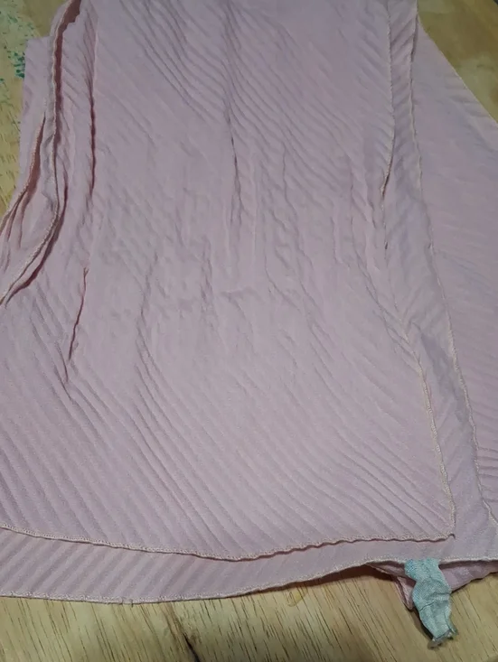 Blush Pink Pleated Lightweight Scarf