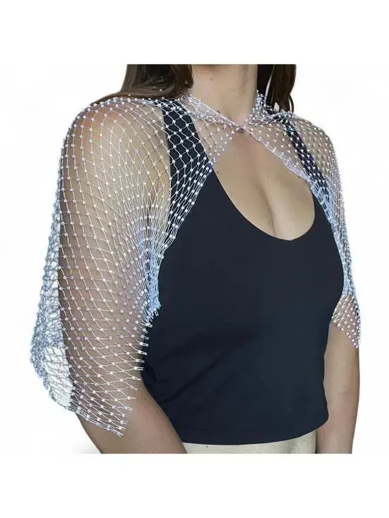 Rhinestone Mesh Fabric