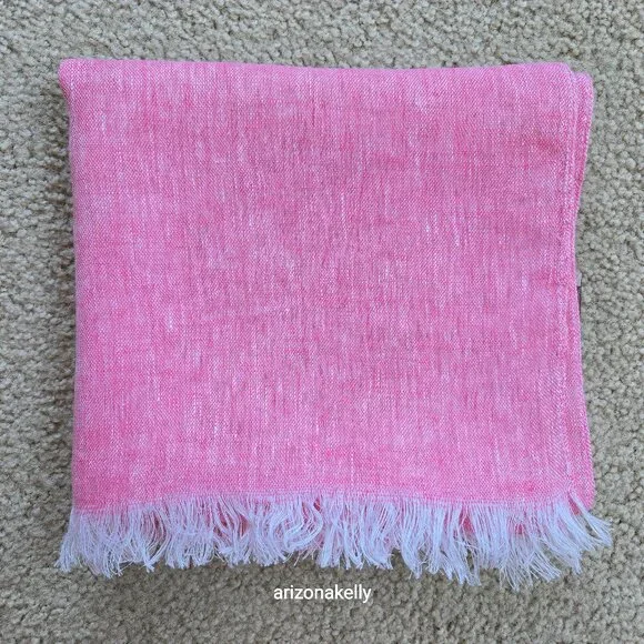 NWOT Italian Linen Scarf Pink