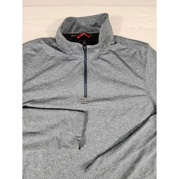 Gerry‎ Mens Quarter Zip Pullover Blue Gray Space Dye Mock Neck Shirt Size M