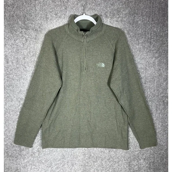 The North Face A5 Series Wool Blend 1/4 Zip Mock Neck Knit Sweater Mens‎ Size XL