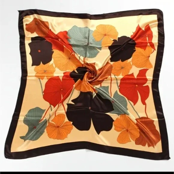 Luxury Plant print scarf summer wrap shawl elegant accessory
