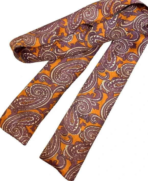 Paisley Scarf Gold Purple 72