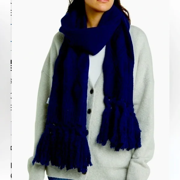 🆕Treasure & Bond Mixed Stitch Textured  Scarf:: Blue Beacon:: NWT::