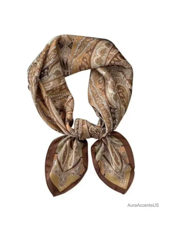 Satin Silk Feeling Hair Scarf for Women Lightweight Fashion Bag Scarf