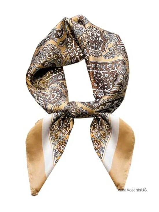 Square Satin Silk Feeling Hair Scarf Headscarf Necktie Bandana Pocket Square