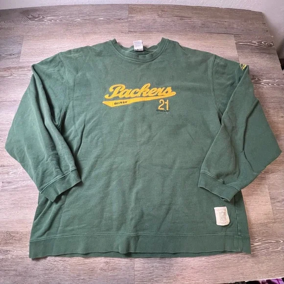 Reebok Packers Sweatshirt Mens XL Green NFL Gridiron Classic Crewneck Vintage