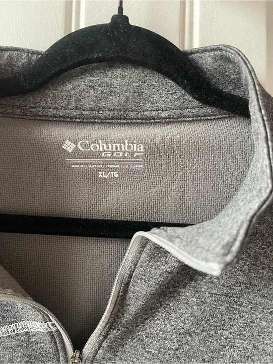 Columbia Men's Golf Gray Quarter-Zip Pullover Size XL