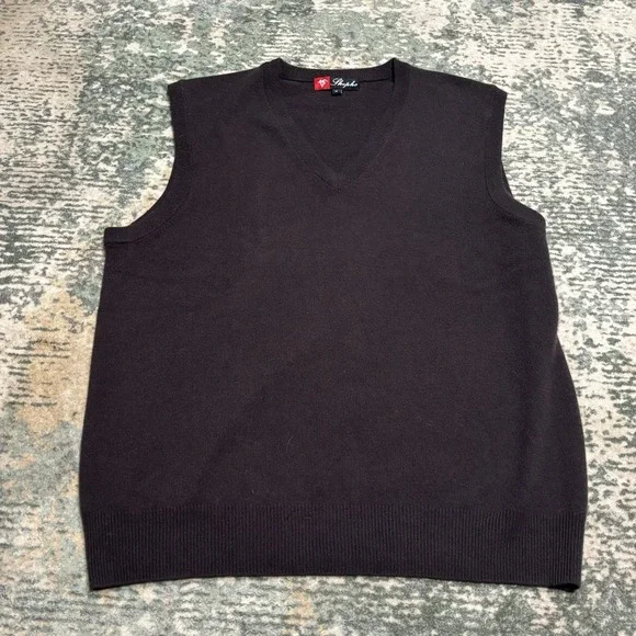 Shephe 100% Cashmere Mens Sweater vest Medium Brown