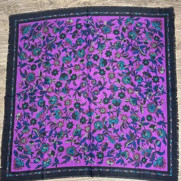 The Specialty House Vintage Floral Purple Scarf 34