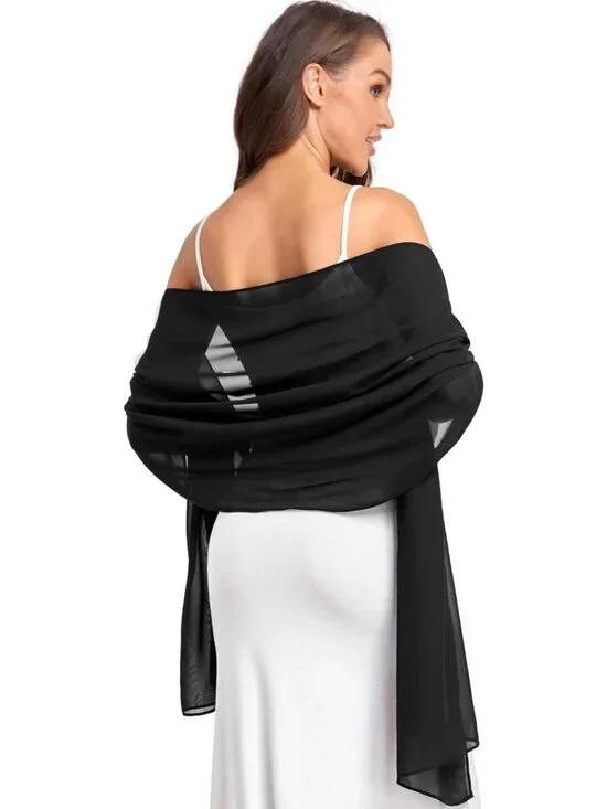 Elegant Soft Chiffon Scarves & Wraps for Weddings, Evening Dresses & Bridal Wear