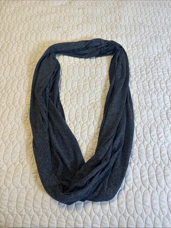 Steve Madden Linen Blend Dark Heather Grey Infinity Scarf OS Neck Warmer Career