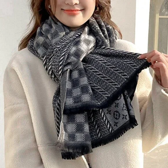 Black Printed Scarf