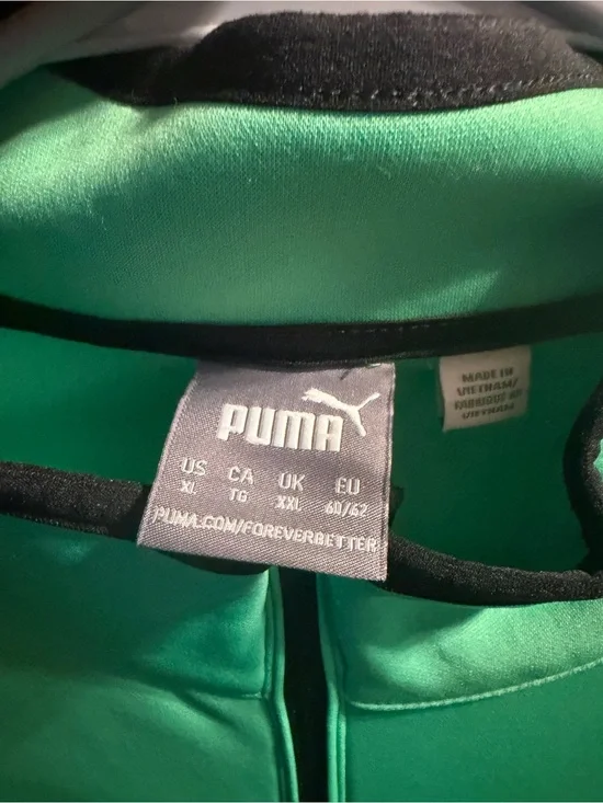 Puma Bright Green Jacket with Black Trim