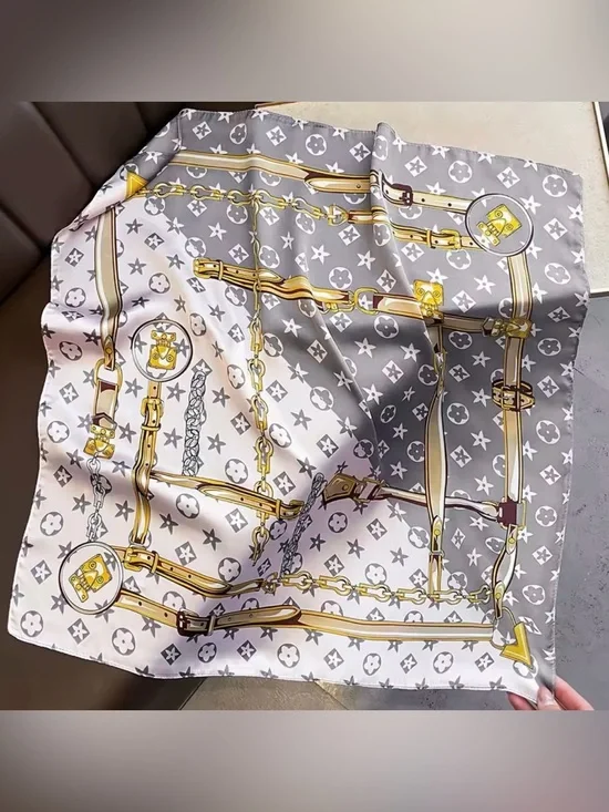 Cream Square Bandana - 90cm