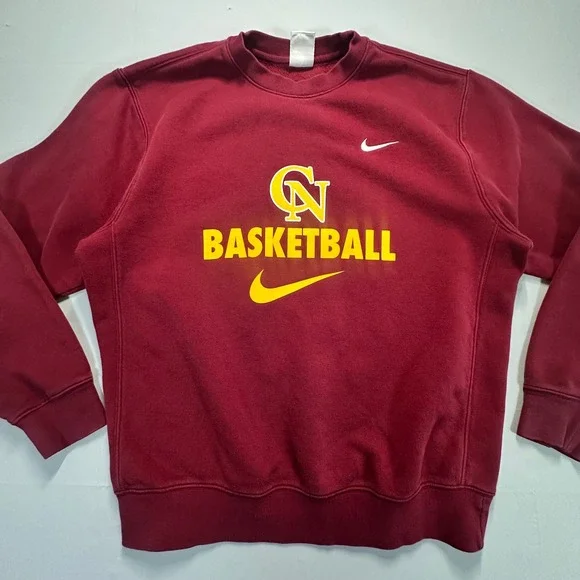 Nike CN Basketball Crewneck Sweatshirt Maroon Burgundy CJ1614-610 Mens Medium
