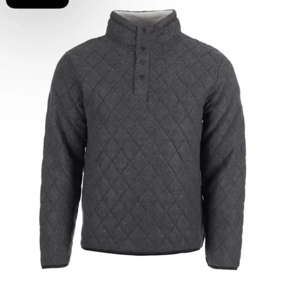 NWT Canada Weather Gear Men's Quilted Snap Placket 1/4 Zip - XLL