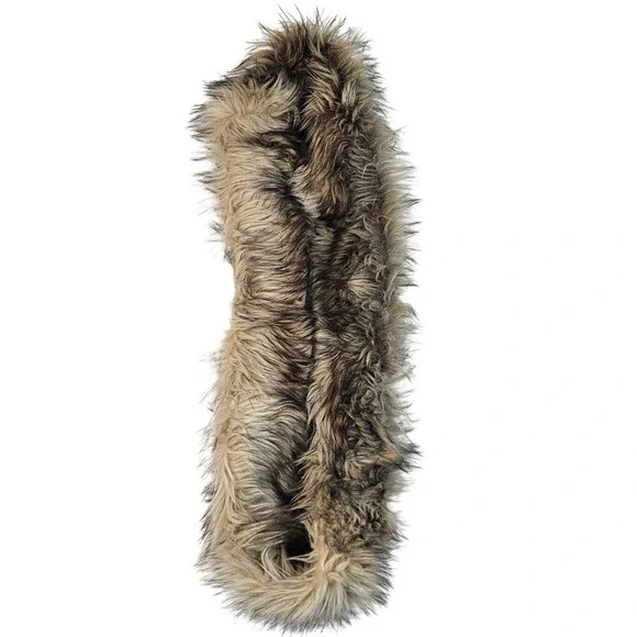 Mossimo Supply Co‎ Faux Fur Infinity Scarf Brown Tan Shaggy Neck Warmer RN17730