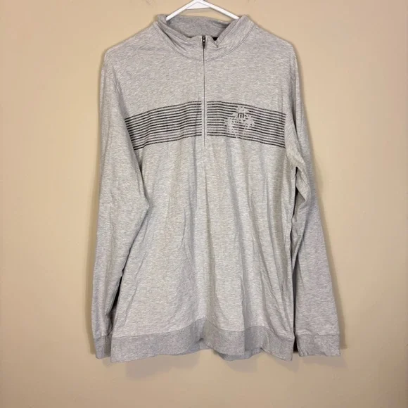 Travis Mathew Light Gray Half Zip‎ Golf Pullover Long Sleeve Men’s XL
