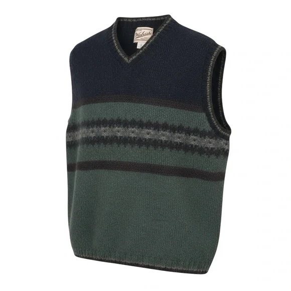 🔥 Vintage Woolrich Sweater Vest‎ 🦌 90s Outdoorscore Knit (Men’s M)